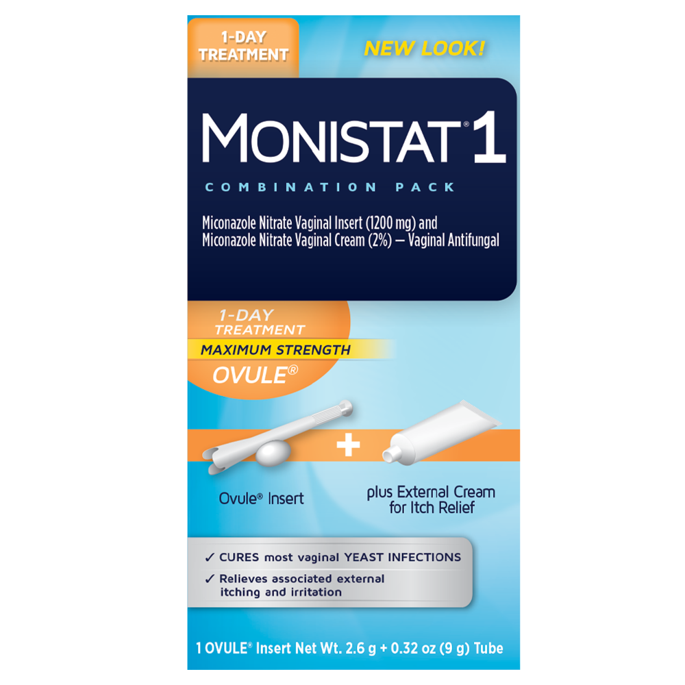 slide 1 of 2, Monistat® 1-Dose Yeast Infection Treatment Combination Pack, 1 ct