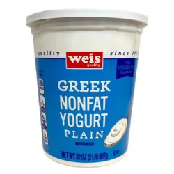 Weis Quality Plain Greek Nonfat Yogurt
