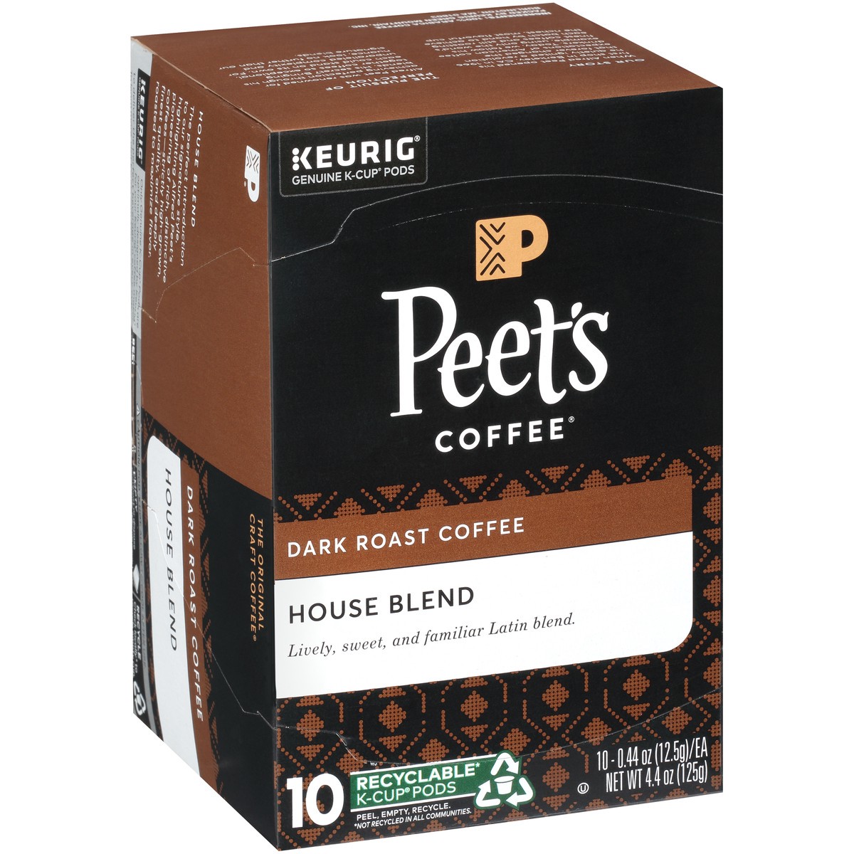 slide 7 of 9, Peet's Coffee House Blend Dark Roast Coffee K-Cup Pods - 4.4 oz, 4.4 oz