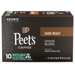 Peet's Coffee House Blend Dark Roast Coffee K-Cup Pods - 4.4 oz