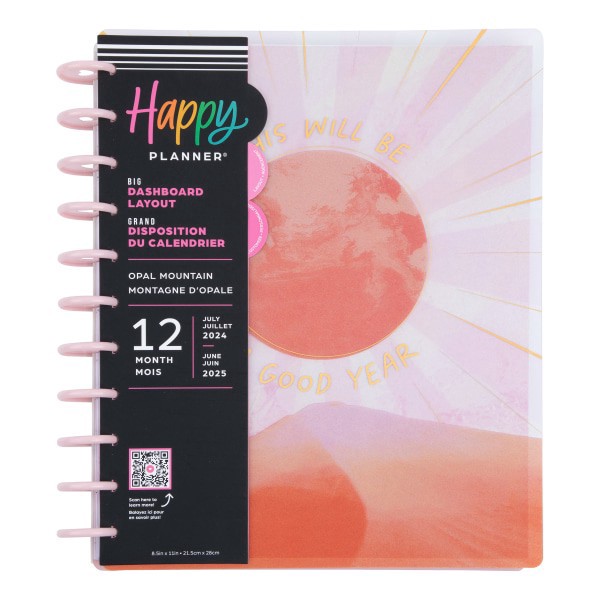 slide 9 of 10, 2024 Happy Planner Monthly/Weekly Big Happy Planner, 8 1/2" x 11", Opal Mountain, July 2024 to June 2025, 1 ct