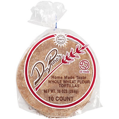 slide 1 of 1, Don Pedro's Whole Wheat Flour Tortillas, 10 ct