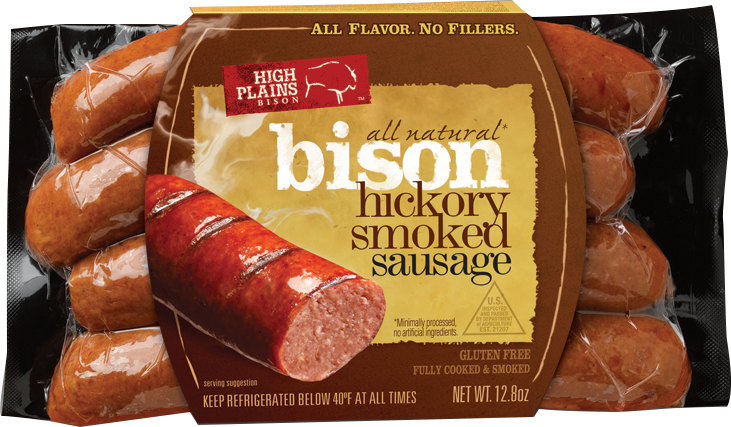 slide 1 of 1, High Plains Bison  Sausage Hickory Smoked, 12.8 oz