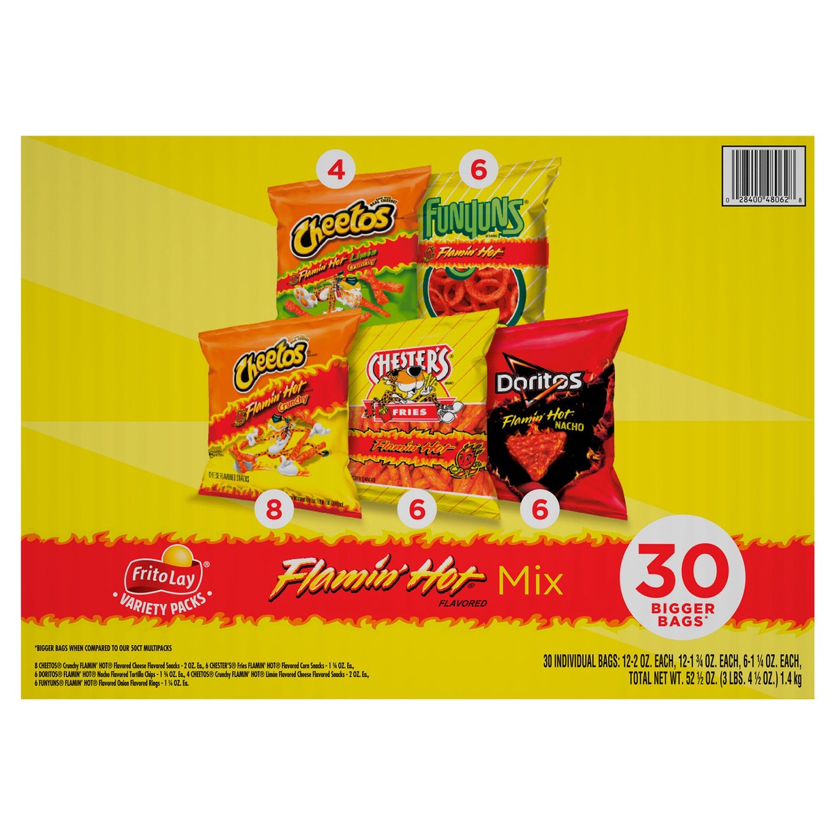 slide 6 of 15, Frito-Lay Flamin' Hot Mix Flavored Variety 52 1/2 Oz 30 Count, 30 ct