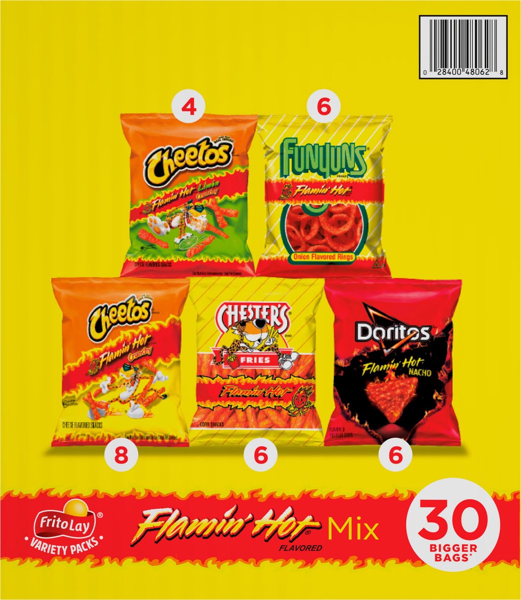 slide 15 of 15, Frito-Lay Flamin' Hot Mix Flavored Variety 52 1/2 Oz 30 Count, 30 ct