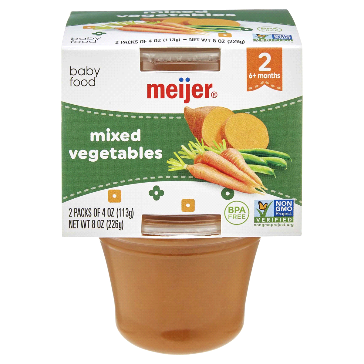 slide 1 of 5, Meijer Baby Food Mixed Vegetables of, 2 ct, 4 oz