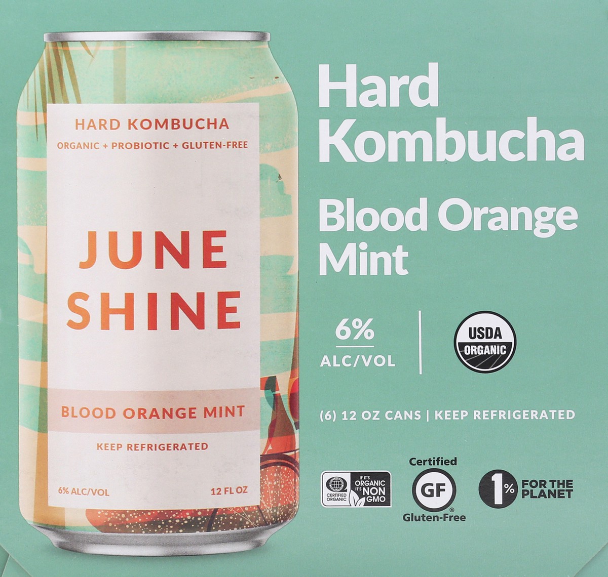 slide 7 of 9, JuneShine Blood Orng Mint, 72 fl oz