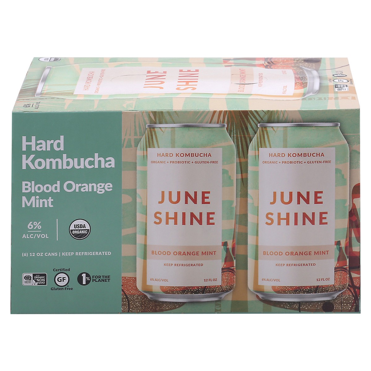 slide 1 of 9, JuneShine Blood Orng Mint, 72 fl oz