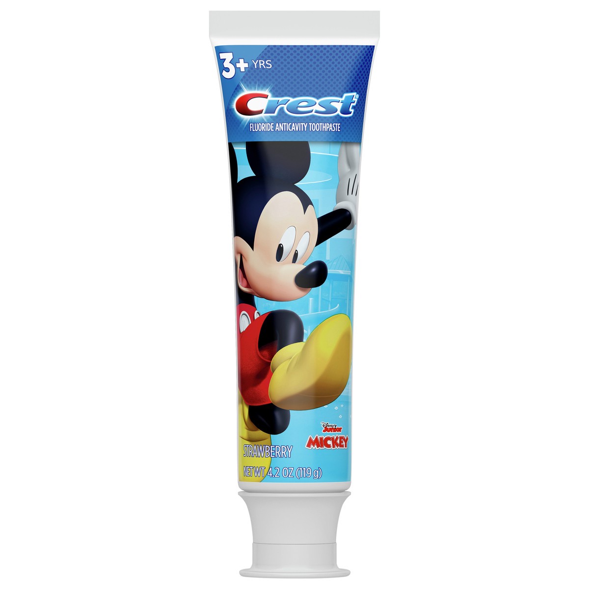 slide 3 of 8, Crest Kid's Cavity Protection Toothpaste featuring Disney Junior Mickey Mouse, Strawberry, 4.2 oz, Ages 3+, 4.2 oz