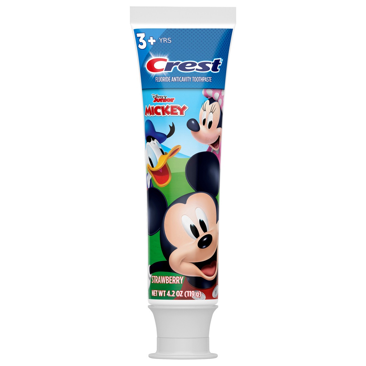 slide 1 of 8, Crest Kid's Cavity Protection Toothpaste featuring Disney Junior Mickey Mouse, Strawberry, 4.2 oz, Ages 3+, 4.2 oz