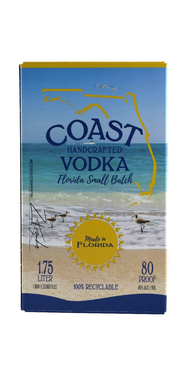 slide 1 of 1, Coast Handmade Vodka BIB, 1.75 liter