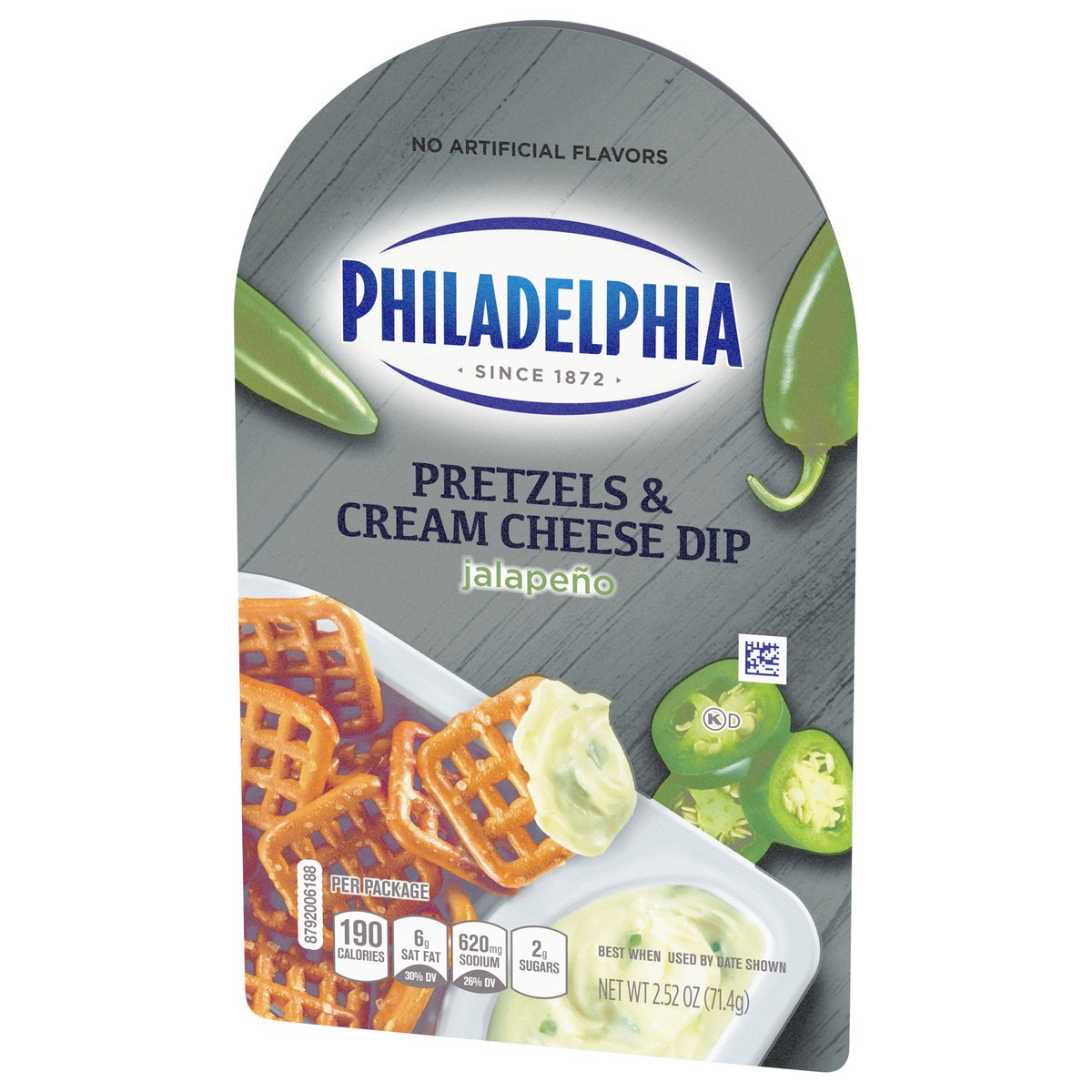 slide 6 of 9, Philadelphia Pretzels & Jalapeno Cream Cheese Dip Snack, 2.52 oz Tray, 2.52 oz