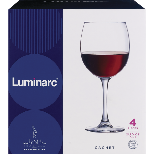 slide 1 of 1, Luminarc Cachet Balloon Red Wine Glasses, 4 ct