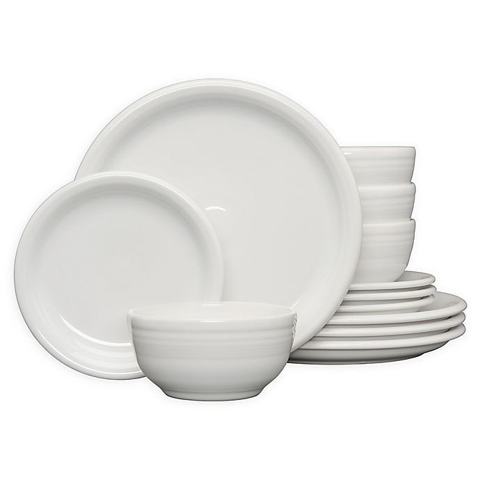 slide 1 of 3, Fiesta Bistro Dinnerware Set - White, 12 ct