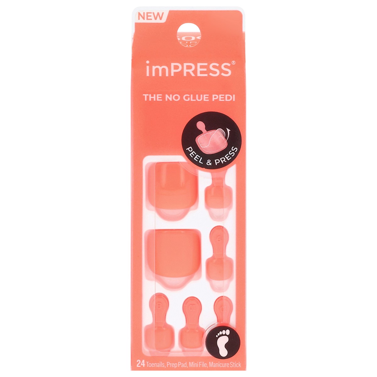 slide 1 of 12, imPRESS Pure Mood Toenails - 24 Each, 24 ct