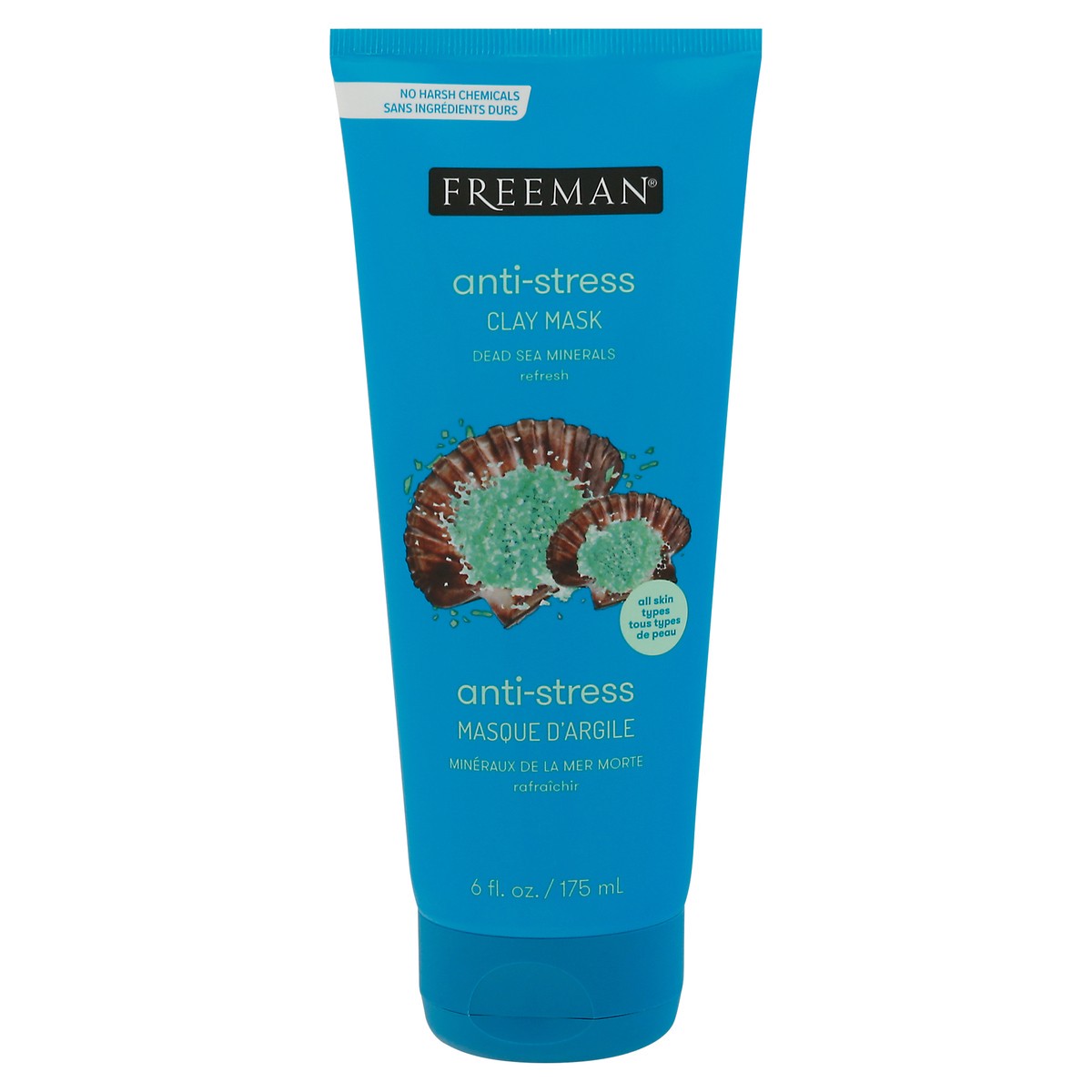 slide 1 of 1, Freeman Dead Sea Minerals Anti-Stress Clay Mask 6 fl oz, 6 fl oz