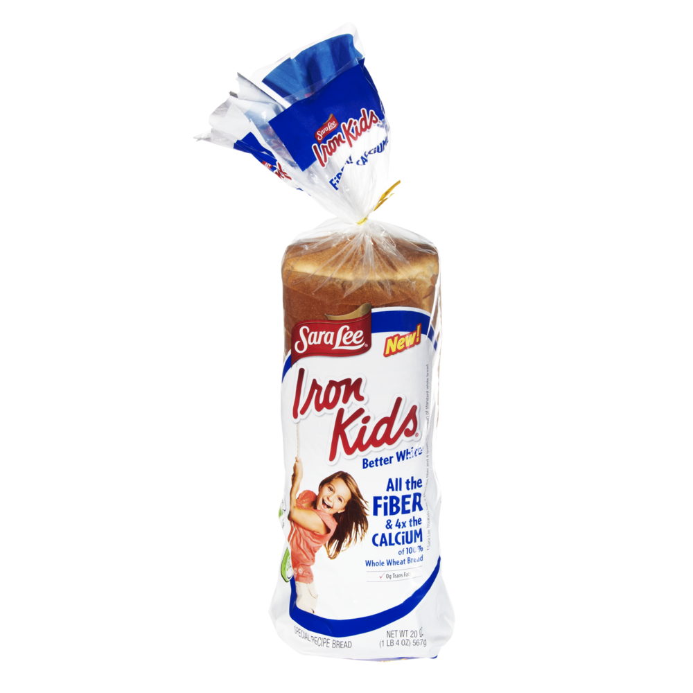 slide 1 of 1, Sara Lee Iron Kids Better White Bread, 20 oz