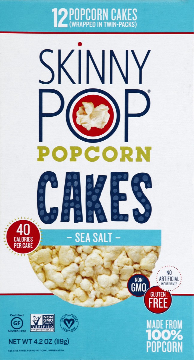 slide 5 of 6, SkinnyPop Sea Salt Popcorn Cakes, 12 ct; 4.2 oz