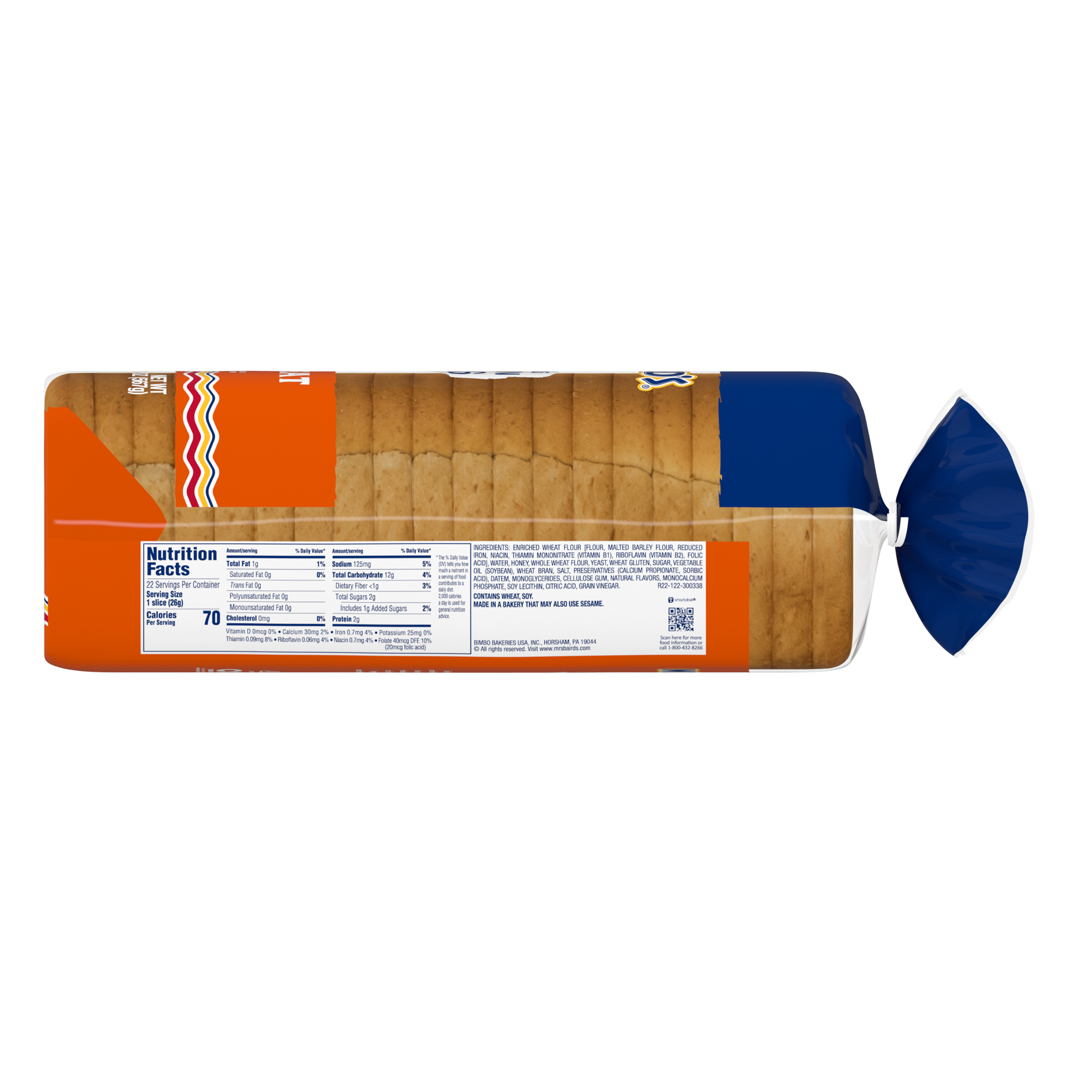 slide 3 of 5, Mrs. Baird's Honey Wheat Bread, 20 oz, 20 oz