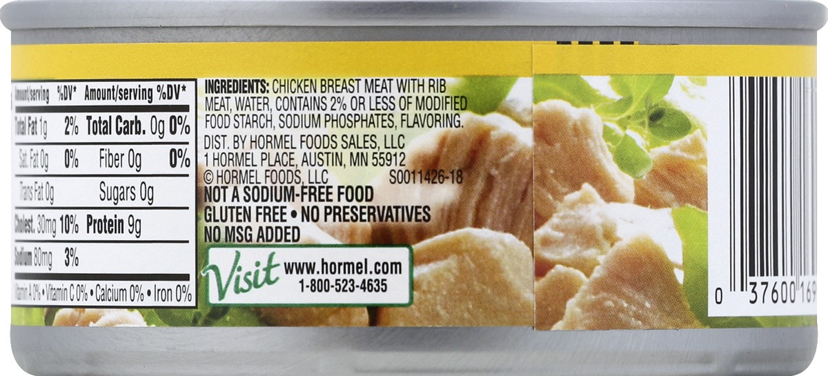 slide 3 of 7, Hormel Premum Chicken Breast No Salt Added, 5 oz