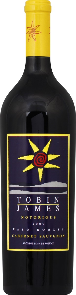 slide 2 of 3, Tobin James Cabernet Sauvgnon 750 ml, 750 ml