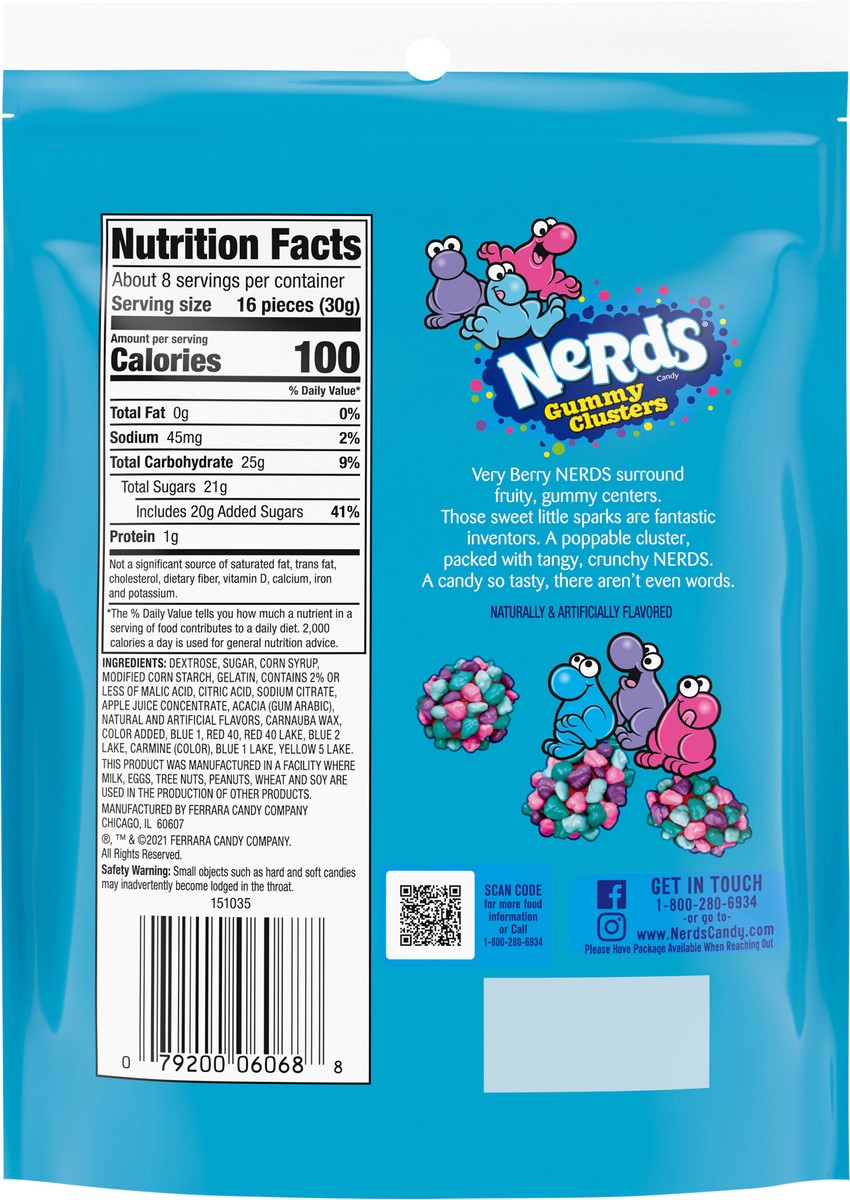 slide 6 of 9, NERDS GUMMY CLUSTERS Very Berry Candy 8 oz. Pouch, 8 oz