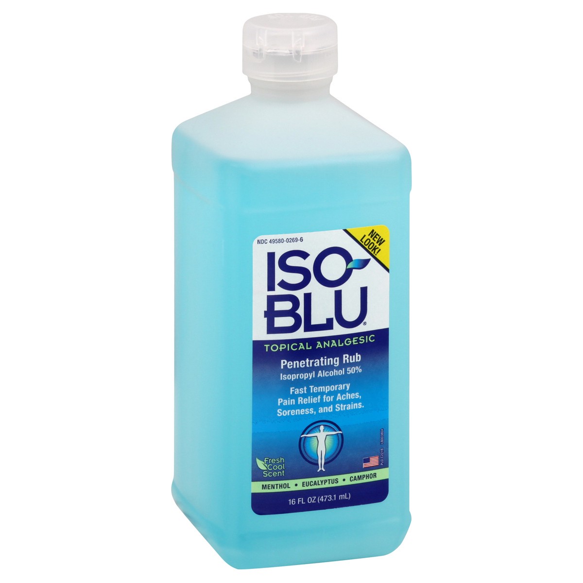 slide 3 of 9, Iso Blu Fresh Cool Scent Topical Analgesic 16 oz, 16 oz