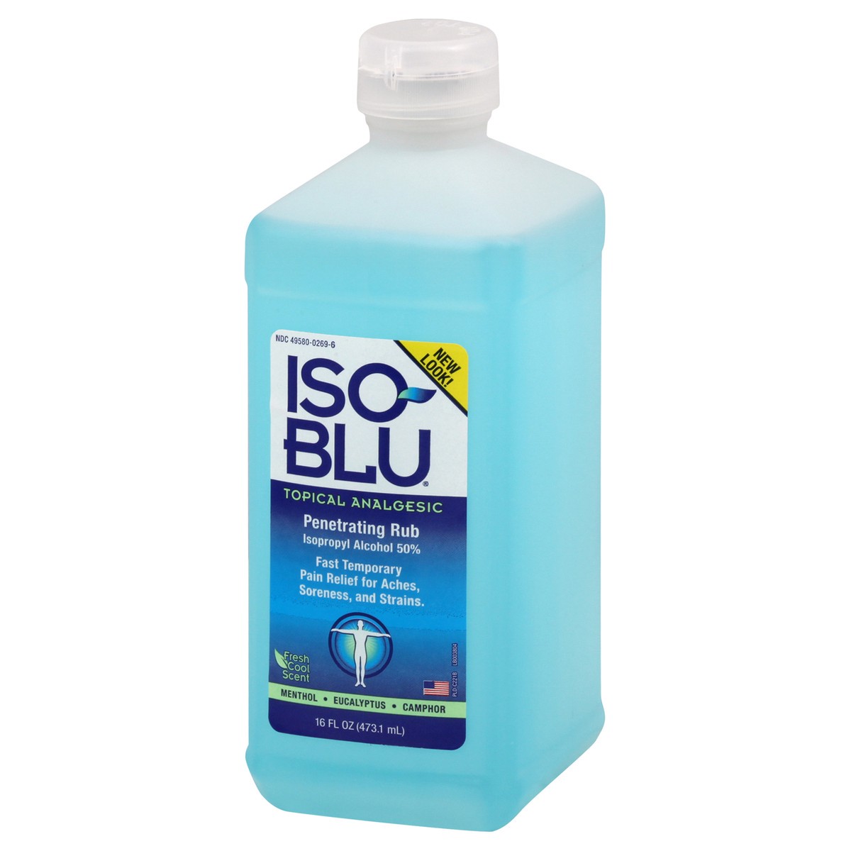 slide 9 of 9, Iso Blu Fresh Cool Scent Topical Analgesic 16 oz, 16 oz