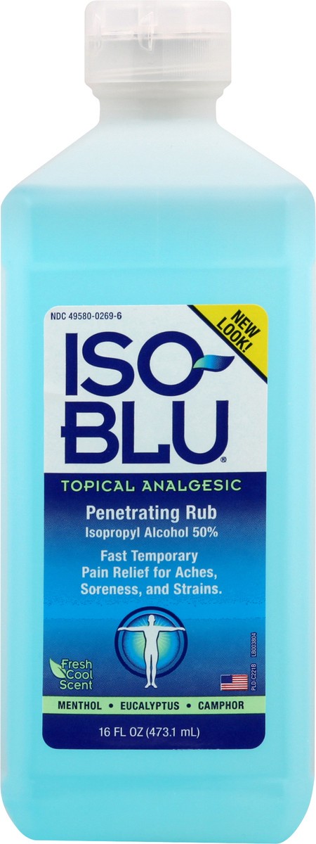slide 5 of 9, Iso Blu Fresh Cool Scent Topical Analgesic 16 oz, 16 oz