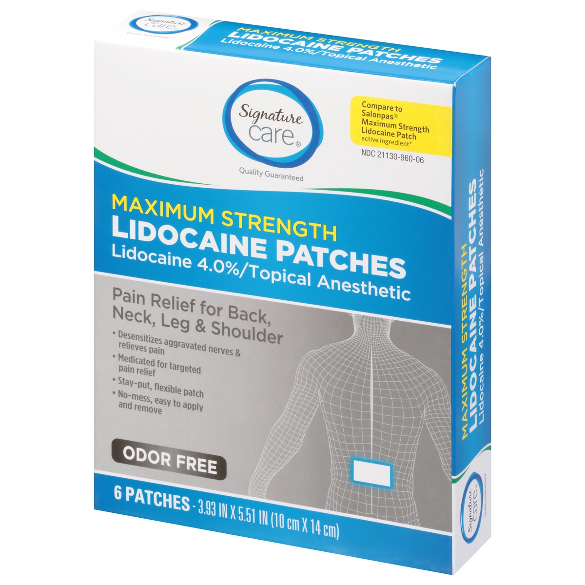 slide 2 of 4, Signature Select/Care Pain Relief Lidocaine Patches - 6 CT, 6 ct