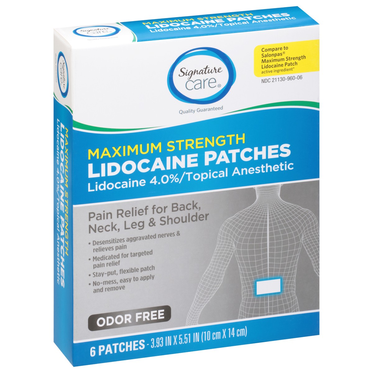 slide 3 of 4, Signature Select/Care Pain Relief Lidocaine Patches - 6 CT, 6 ct