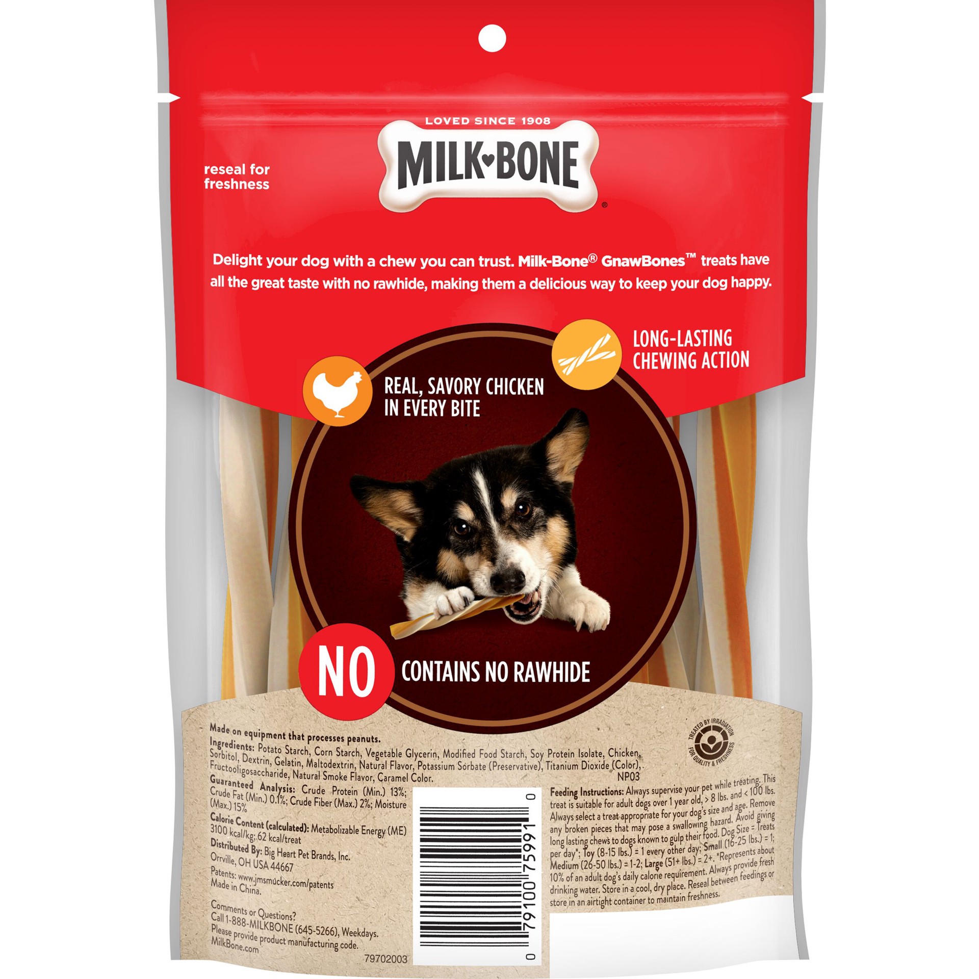 slide 5 of 5, Milk-Bone Rawhide-Free Small Gnaw Bones, 6 ct