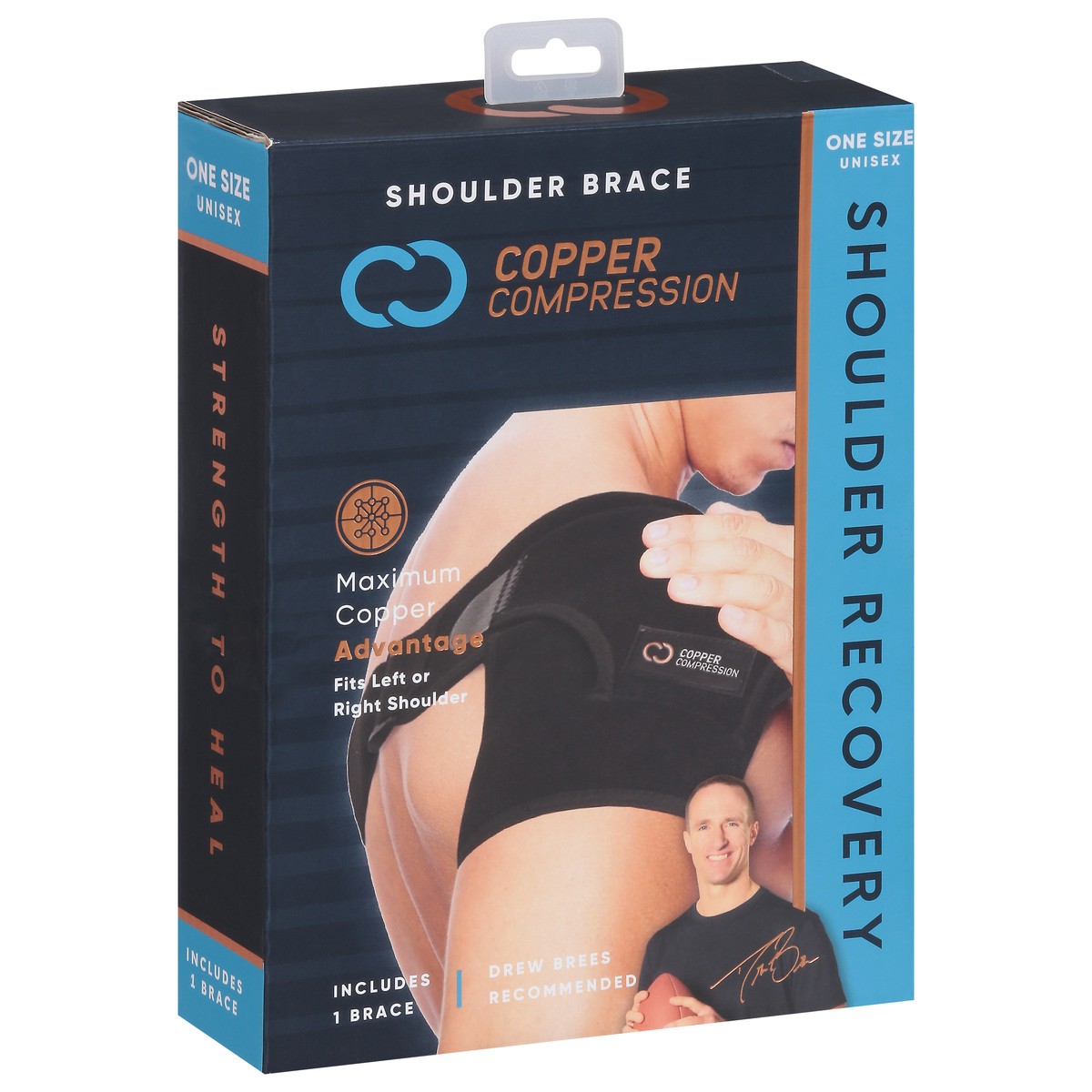slide 7 of 12, Copper Compression One Size Unisex Advantage Shoulder Brace One Size 1 ea, 1 ct