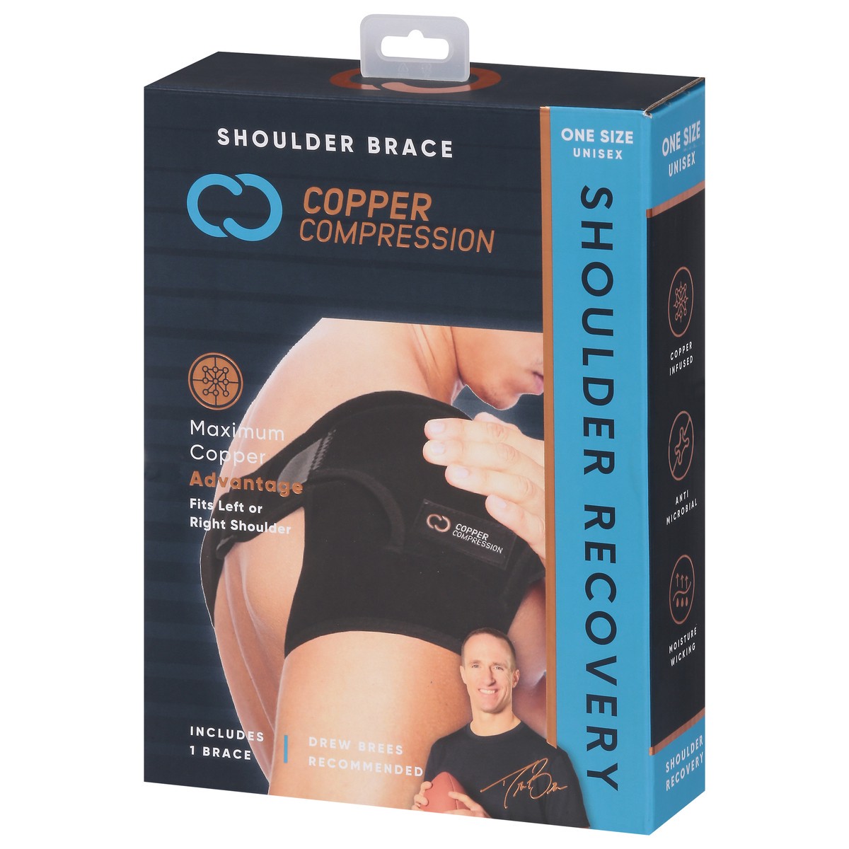 slide 8 of 12, Copper Compression One Size Unisex Advantage Shoulder Brace One Size 1 ea, 1 ct