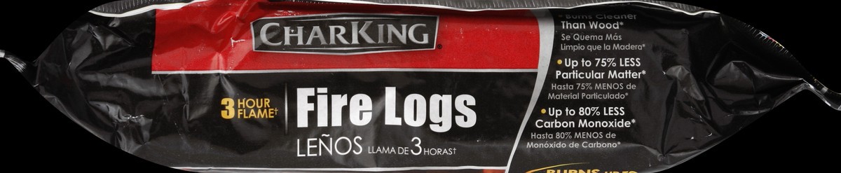 slide 3 of 6, CharKing 3 Hour Flame Fire Logs - 3.8 lb, 3.8 lb