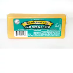Naturally Good Kosher Sharp Cheddar Cheese, 8 oz