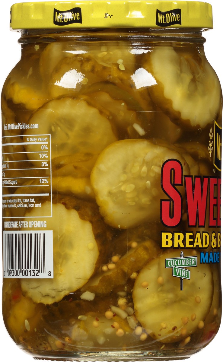 slide 4 of 7, Mt. Olive Sweet Heat Bread & Butter Chips Pickles 16 fl oz Jar, 16 fl oz