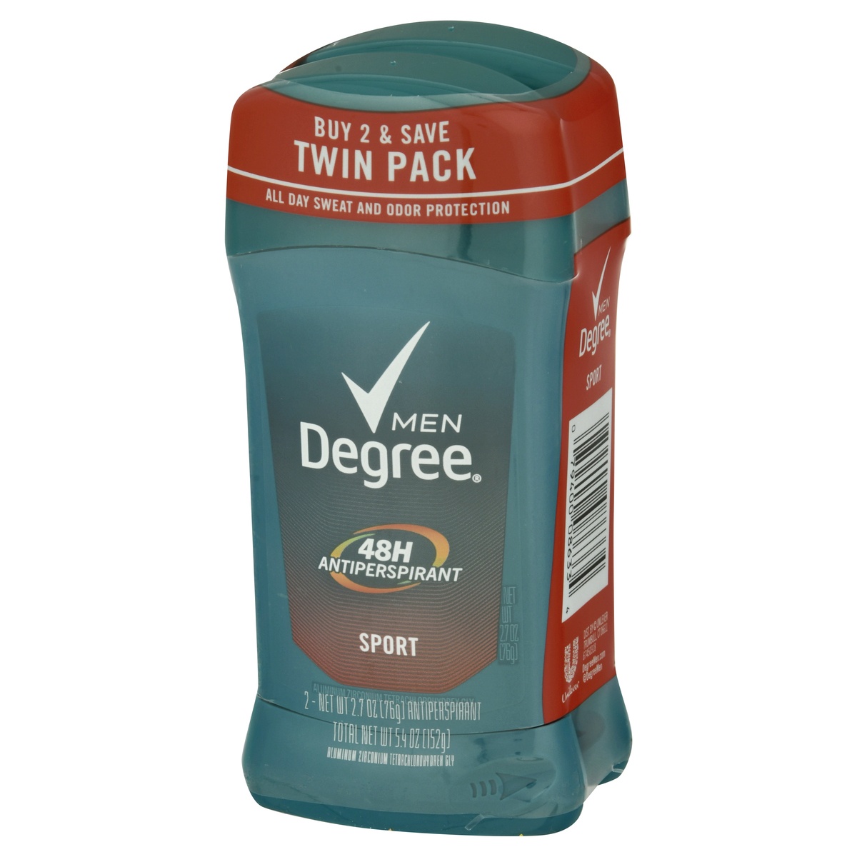 slide 9 of 9, Degree Men Dry Protection Antiperspirant Deodorant Sport Twin Pack, 2 ct; 2.7 oz
