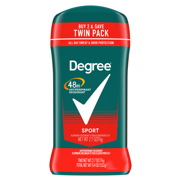 slide 4 of 16, Degree Men Original Protection Antiperspirant Deodorant Sport, Twin Pack, 2 ct; 2.7 oz