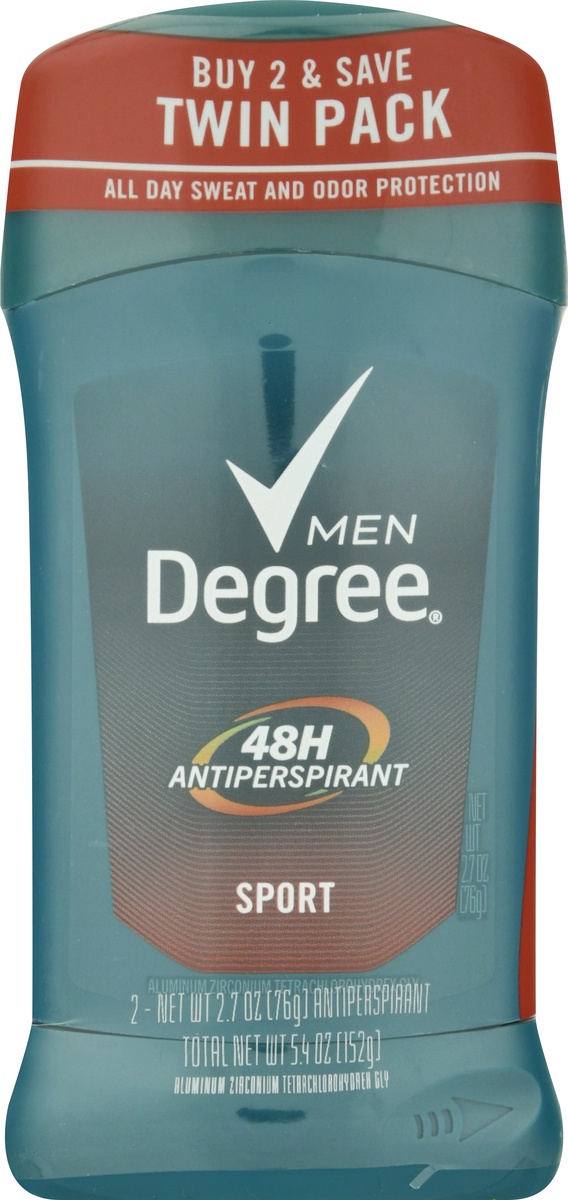 slide 6 of 9, Degree Men Dry Protection Antiperspirant Deodorant Sport Twin Pack, 2 ct; 2.7 oz