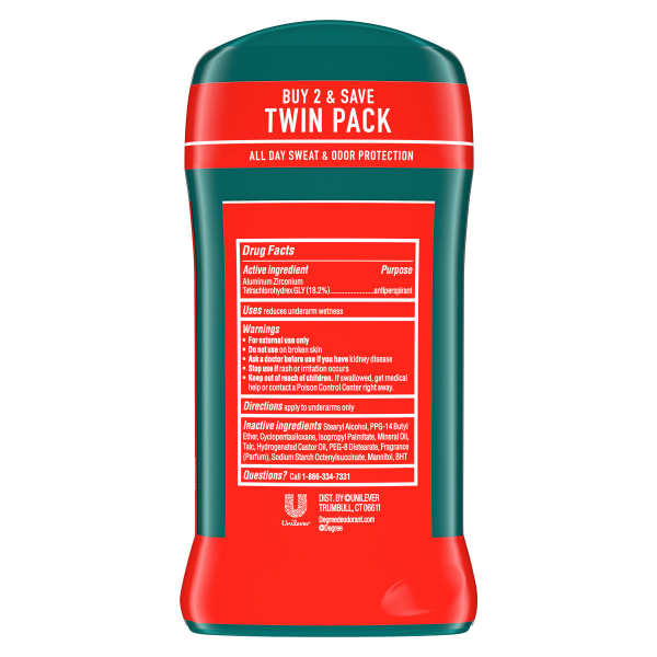 slide 10 of 16, Degree Men Original Protection Antiperspirant Deodorant Sport, Twin Pack, 2 ct; 2.7 oz