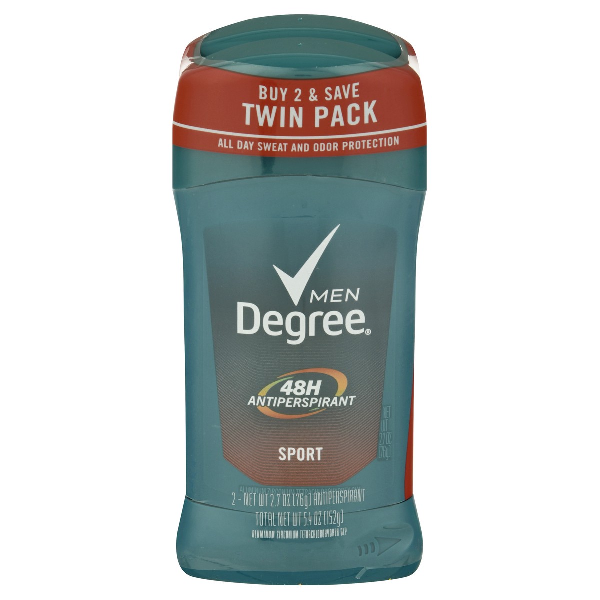 slide 1 of 9, Degree Men Dry Protection Antiperspirant Deodorant Sport Twin Pack, 2 ct; 2.7 oz
