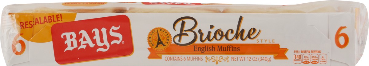 slide 5 of 9, Bays Brioche English Muffins, 12 oz