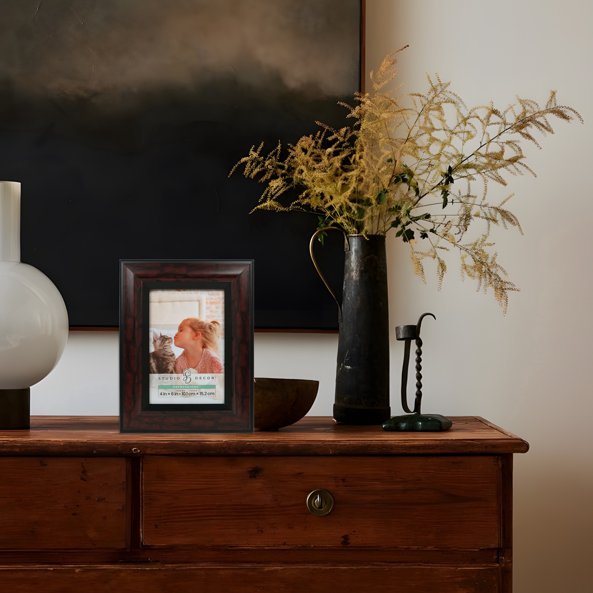 slide 6 of 6, Expressions 4" X 6" Red Marble Finish Frame By Studio Decor, 4 in x 6 in