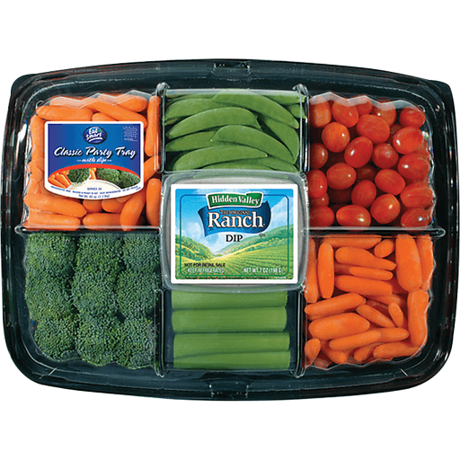 slide 1 of 1, Eat Smart Petite Veggie Tray with Ranch Dip, 22 oz