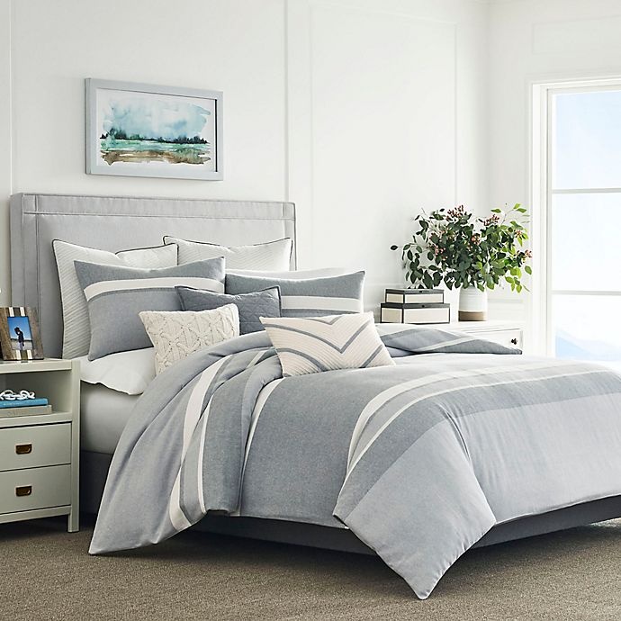 slide 1 of 3, Nautica Clearview Full/Queen Duvet Cover Set - Grey, 1 ct