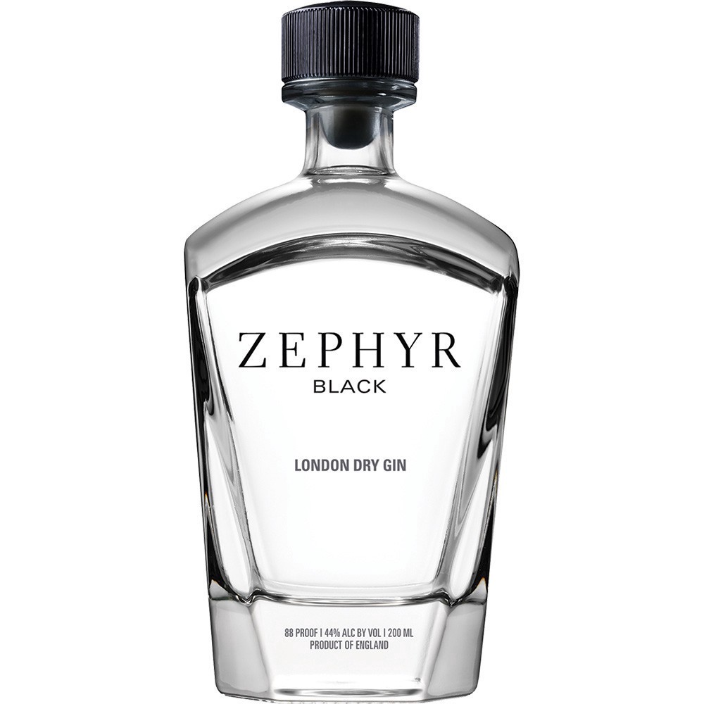 slide 1 of 1, Zephyr Black Gin, 200 ml