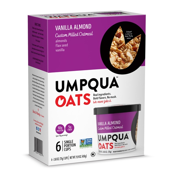 slide 1 of 1, Umpqua Oats Vanilla Almond Crunch, 6 ct
