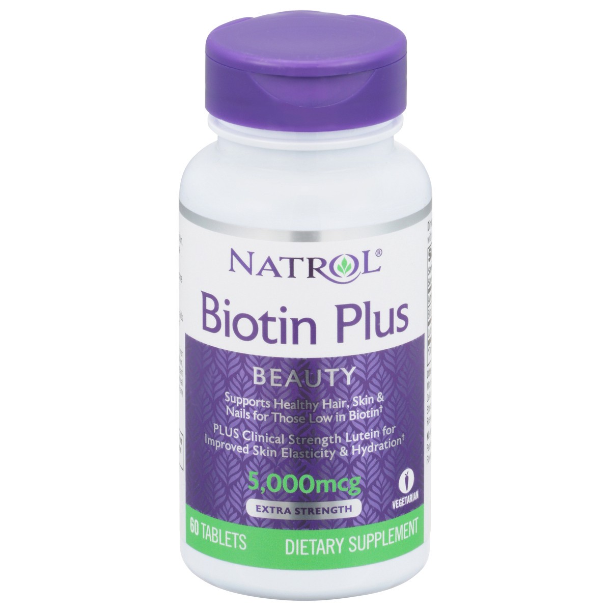 slide 11 of 14, Natrol Tablets 5000 mcg Extra Strength Beauty Biotin Plus 60 ea, 60 ct