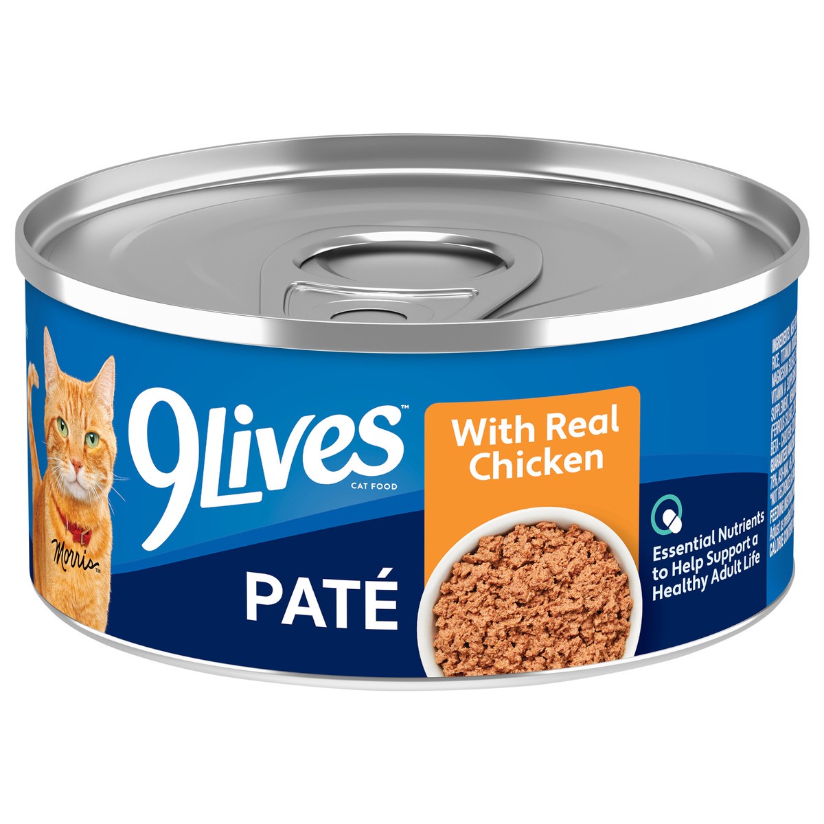 slide 5 of 15, 9Lives Paté Wet Cat Food with Real Chicken, 5.5 oz Can, 5.5 oz